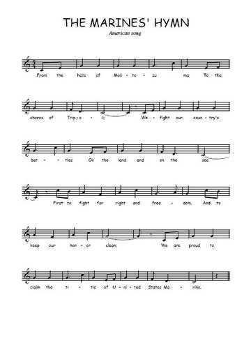The Marine's hymn